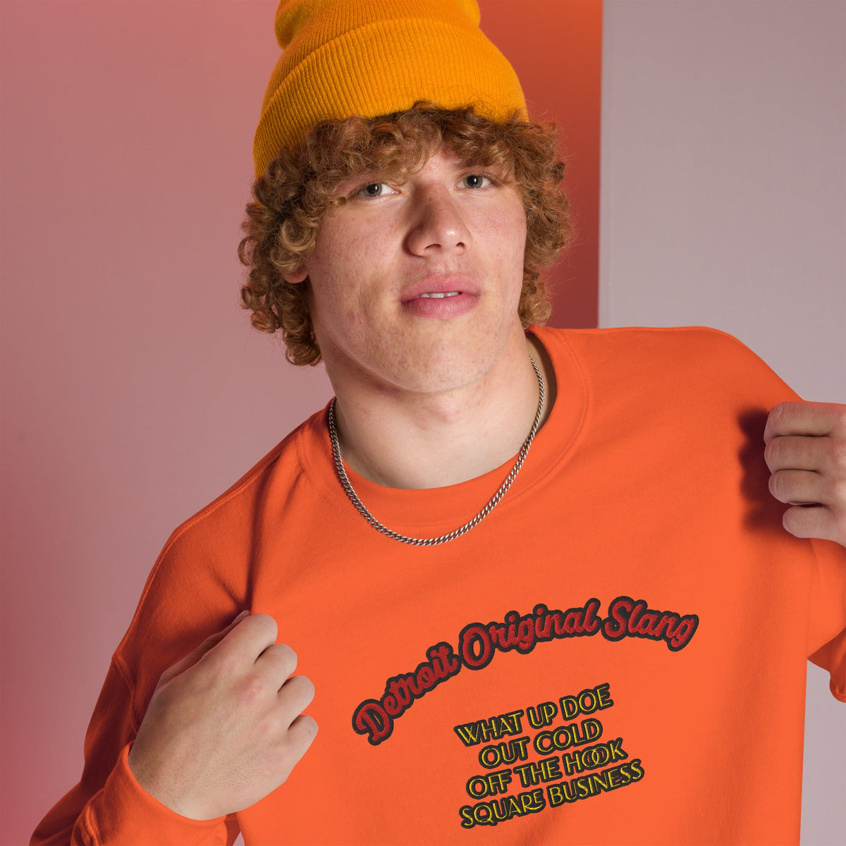 Detroit Original Slang Embroidered Sweatshirt | Quality Comfortable Streetwear