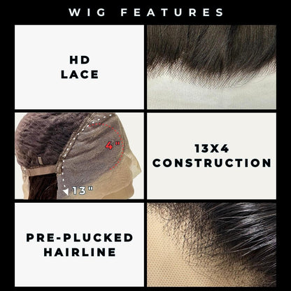 Body Wave 13x4 HD Lace Front Human Hair Wig
