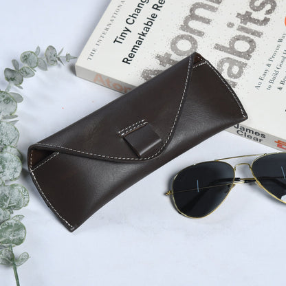 Brown Guard Leather Sunglass Case