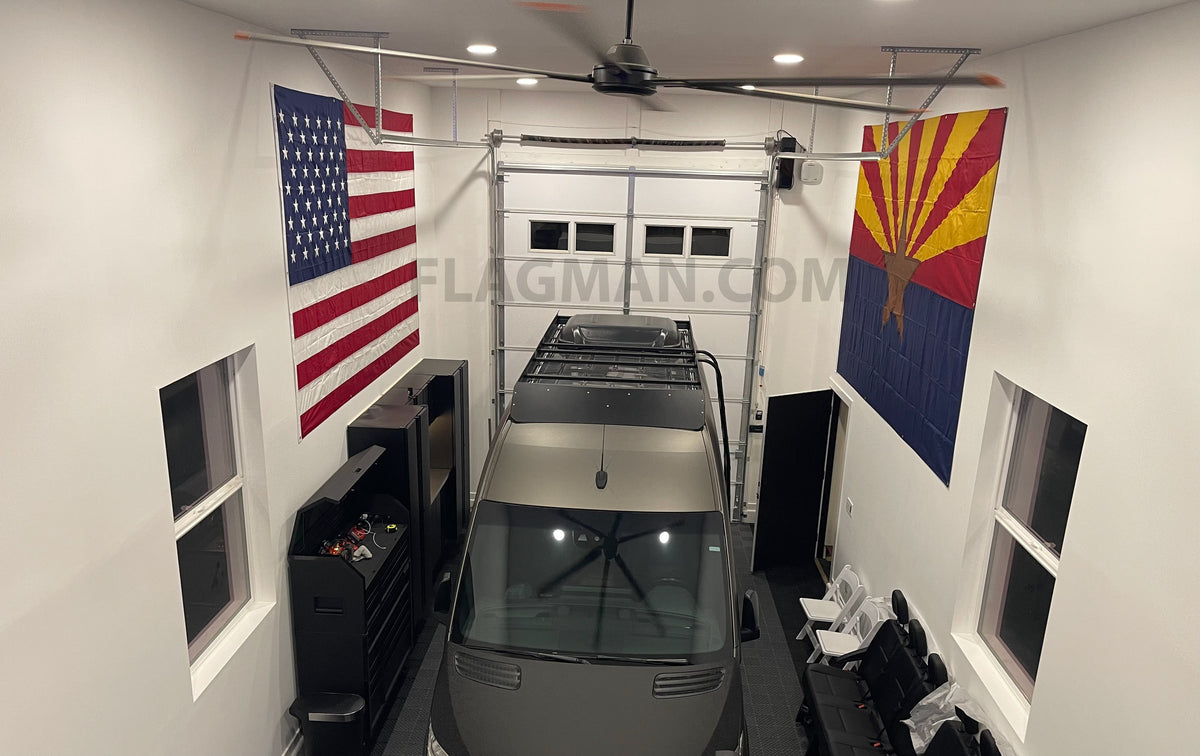 WallSafe™ Nylon Wall-Mounted American Flag | Reinforced Edge Grommets | Made in USA