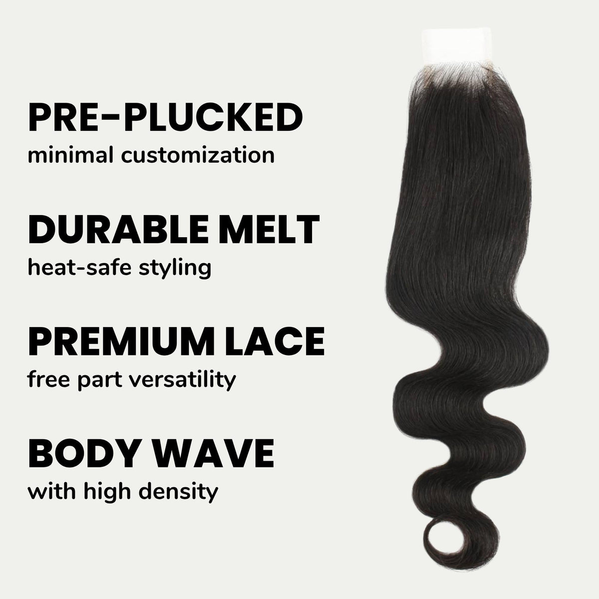 Brazilian Body Wave 2x6 HD Lace Human Hair Closure
