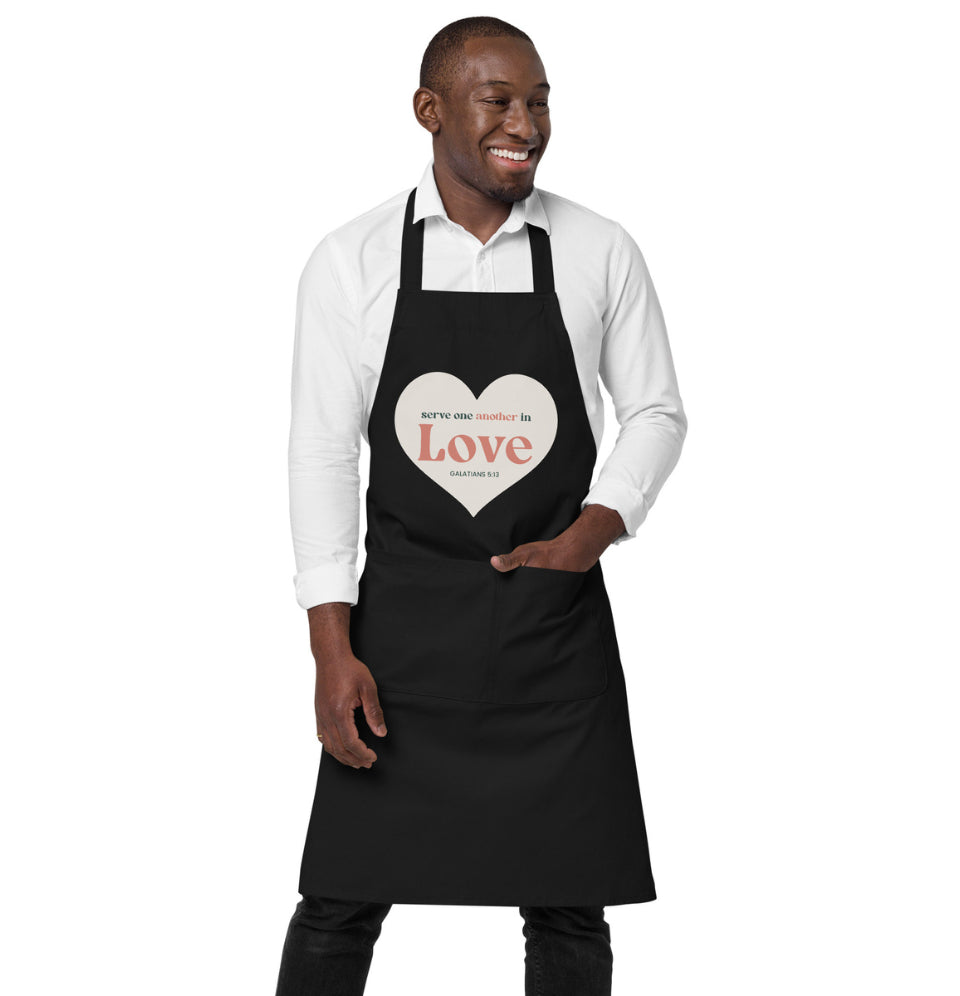 Gal 5:13 Faith Inspired Organic Cotton Apron