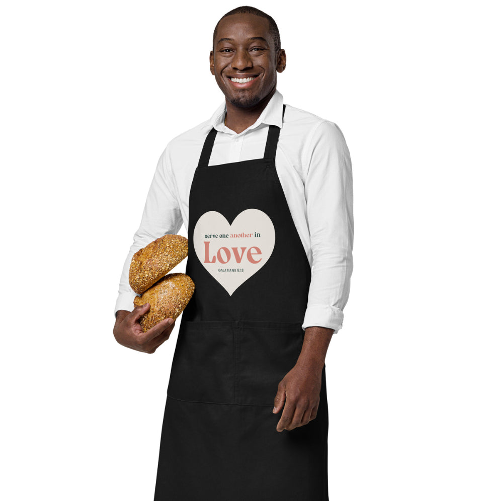 Gal 5:13 Faith Inspired Organic Cotton Apron