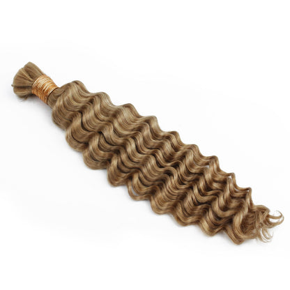 Honey Blonde Deep Wave 27 Bulk 100% Human Braiding Hair