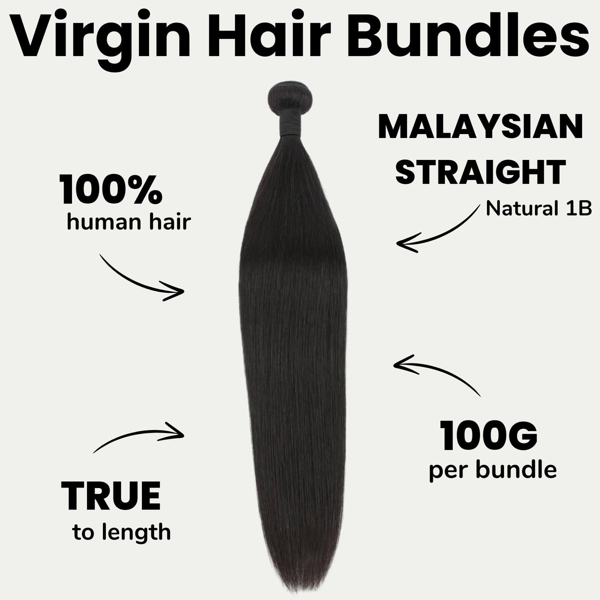 Malaysian Straight 100% Human Hair Bundles