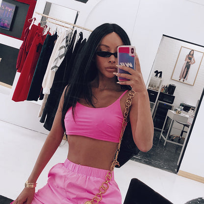 Pink Vest and Cargo Jogger Pants, Separate Options