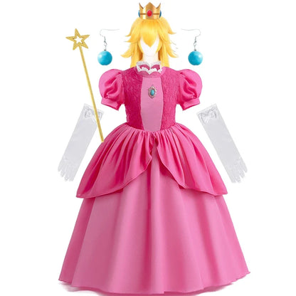 Girls Princess Peach Cosplay Dress