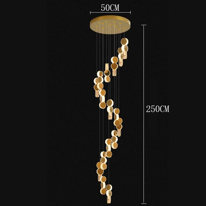 Modern Crystal stair chandelier lights indoor lighting Ceiling lamp hanging light led Chandeliers for living room indoor lightin