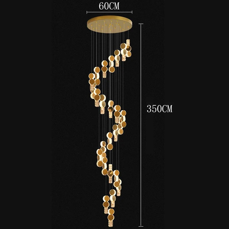 Modern Crystal stair chandelier lights indoor lighting Ceiling lamp hanging light led Chandeliers for living room indoor lightin