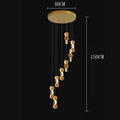 Modern Crystal stair chandelier lights indoor lighting Ceiling lamp hanging light led Chandeliers for living room indoor lightin