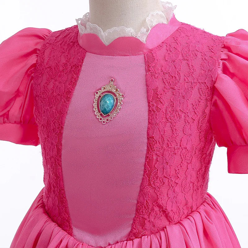 Girls Princess Peach Cosplay Dress