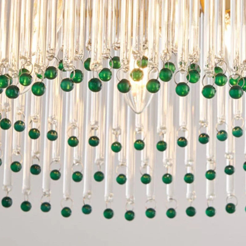 Luxury American Retro Ceiling Crystal Pendant Lights Living Dining Room Lighting Decor Chandelier Indoor Hanging Lights Fixture
