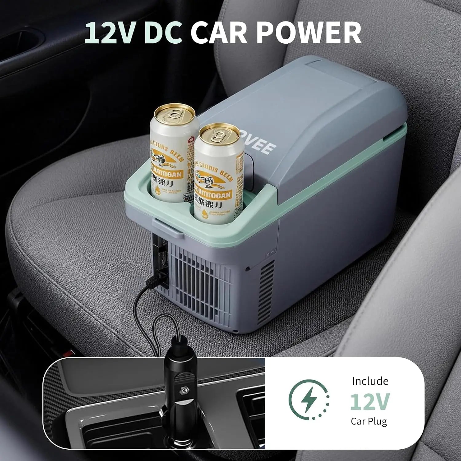 Tacleekii 8L Electric Car Refrigerator Portable Mini Fridge Cooler & Warmer 32°F-122°F Travel Fridge for Road Trips, Camping, Beach & Tailgating
