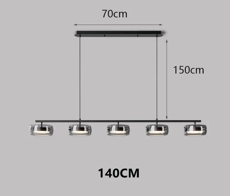 Nordic Minimalist Glass Pendant Lights Dimmable Table Dining Room Kitchen Island Ceiling Chandelier Indoor Lighting Fixture
