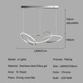 Modern Rings Pendant Lights Black&Golden for Living Dining Room Bedroom Ceiling Chandelier Lamps Indoor Hanging Lighting Fixture