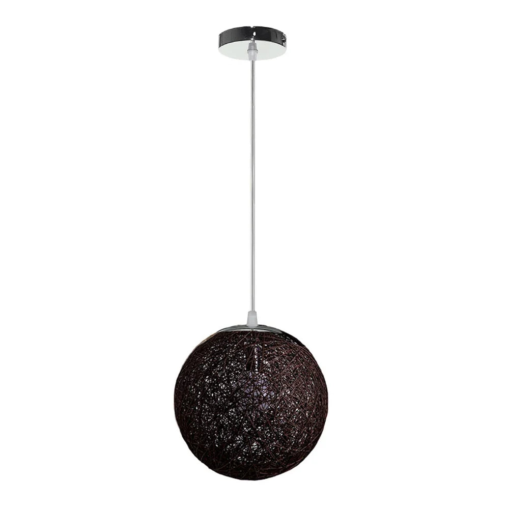 Nordic Hand-woven Rattan Pendant Lights Ceiling Chandelier Modern Hanging Lamps Restaurant Living Room Kitchen Lighting Fixtures