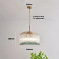 Luxury American Retro Ceiling Crystal Pendant Lights Living Dining Room Lighting Decor Chandelier Indoor Hanging Lights Fixture