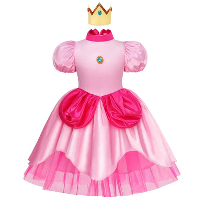 Girls Princess Peach Cosplay Dress