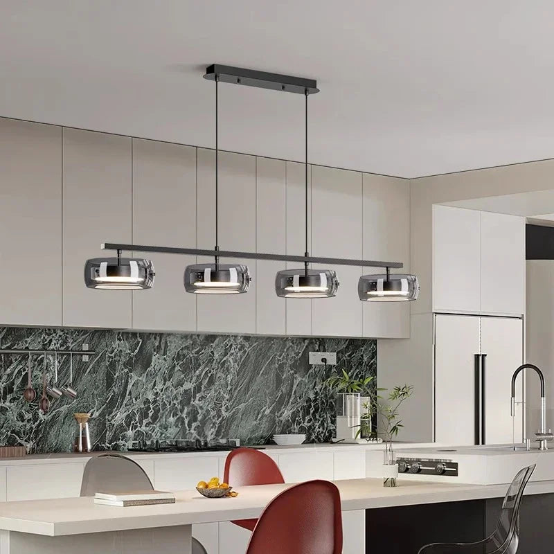 Nordic Minimalist Glass Pendant Lights Dimmable Table Dining Room Kitchen Island Ceiling Chandelier Indoor Lighting Fixture