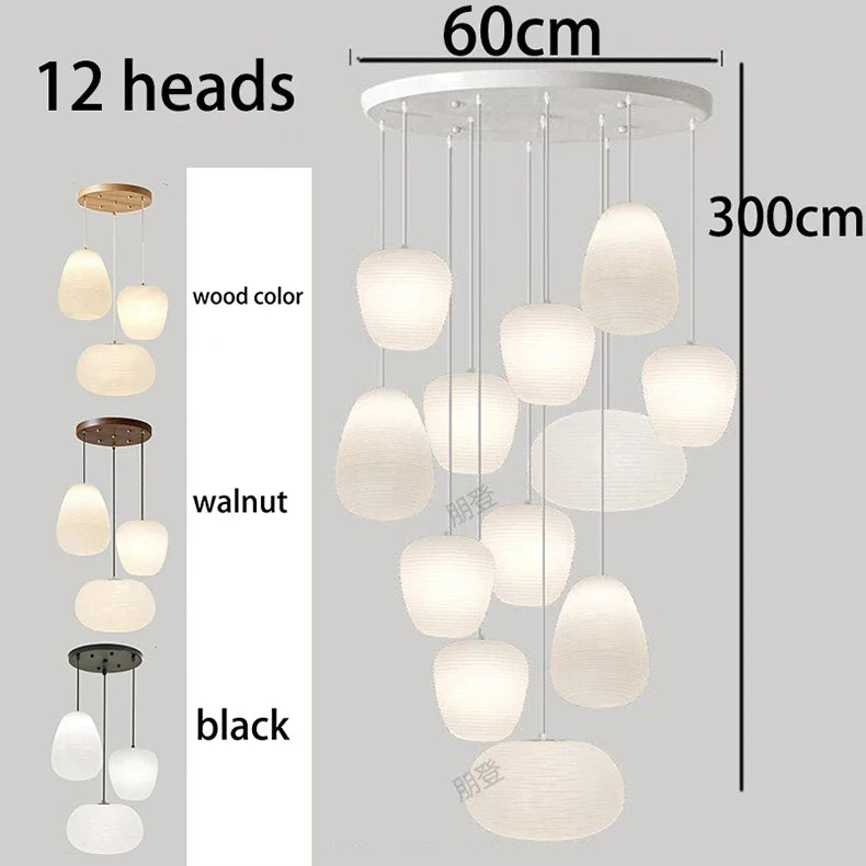 Nordic Home Decoration Stair Chandelier LED Pendant Lights Modern Ceiling Light Indoor Lighting Fixtures For Living Room Bedroom