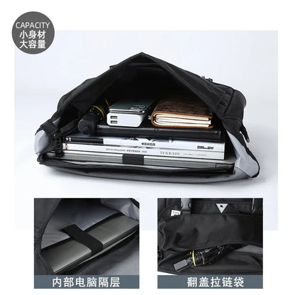 Hot Selling Oxford Male's Messenger Bags Simple Cycling Sports Black Breathable Fashion Outdoor Sling Antitheft Crossbody Bag