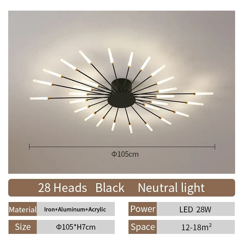 Modern LED Ceiling Lamp Living Room Dining Bedroom Ceiling Chandelier Lights Nordic Design Home Decor Indoor Lighting