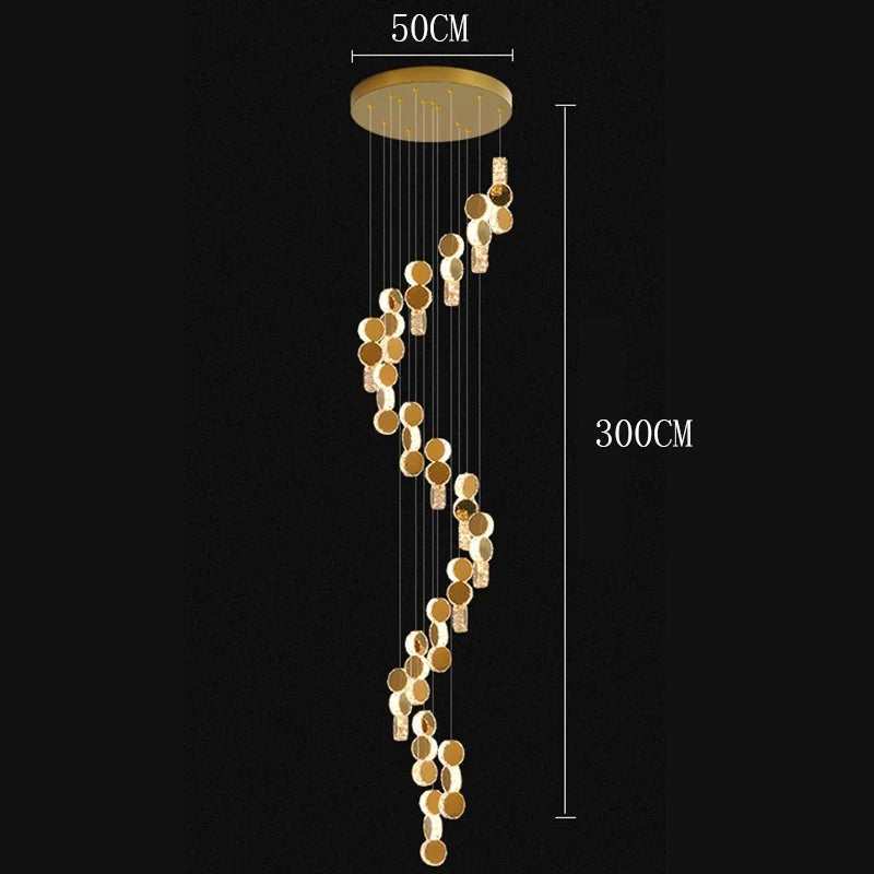Modern Crystal stair chandelier lights indoor lighting Ceiling lamp hanging light led Chandeliers for living room indoor lightin