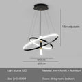 Modern Round LED Chandeliers for Living Room Dining Room Kitchen Island Luster Pendant Lights Fixture Home Decor Indoor Lighting