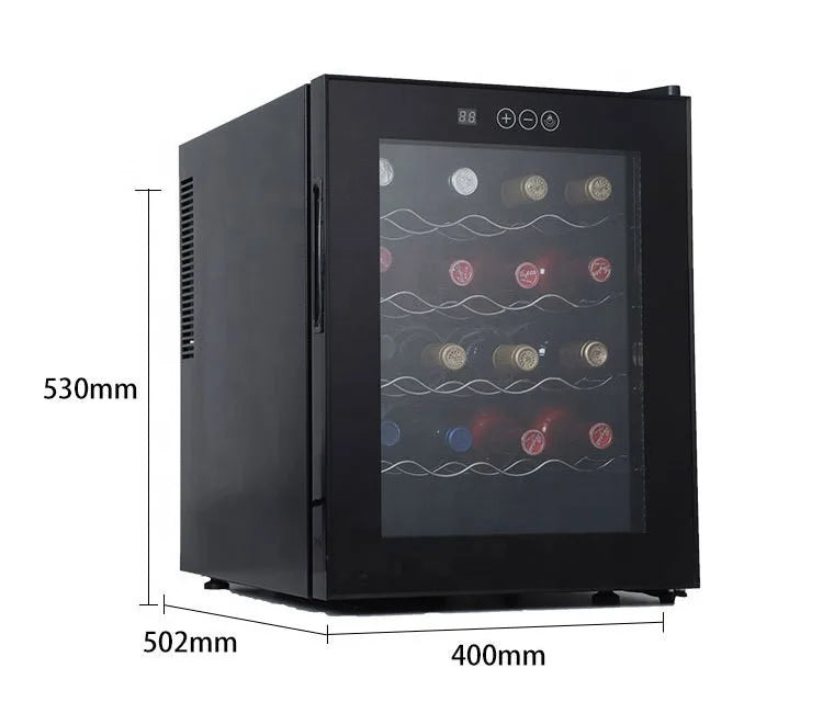 20 Bottles Horizontal Stainless Steel Shelves Semiconductor Cooler Air Cooling Wine Fridge Wine Cabinet