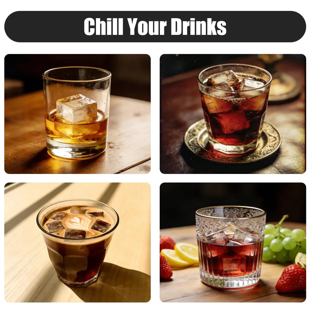 15 Grids Ice Cube Trays 100% Food Grade Silicone Ice Molds Easy Release Flexible Ice Cubes Mould with Lid for Whiskey Cocktail