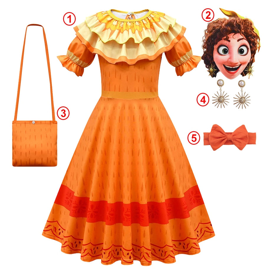 Girls Isabela Madrigal Costume Dress