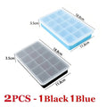 15 Grids Ice Cube Trays 100% Food Grade Silicone Ice Molds Easy Release Flexible Ice Cubes Mould with Lid for Whiskey Cocktail