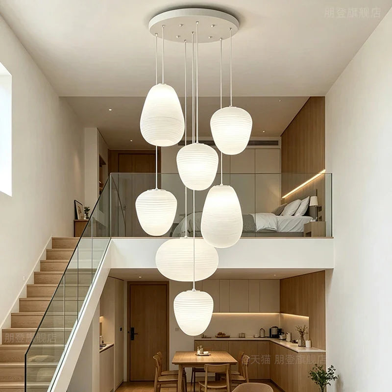 Nordic Home Decoration Stair Chandelier LED Pendant Lights Modern Ceiling Light Indoor Lighting Fixtures For Living Room Bedroom