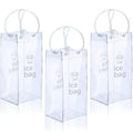 3/6 PCS Collapsible Clear Pouch Ice Wine Bag Portable Wine Cooler Bag Chiller Sleeves for Champagne Cold Beer Chilled Beverages