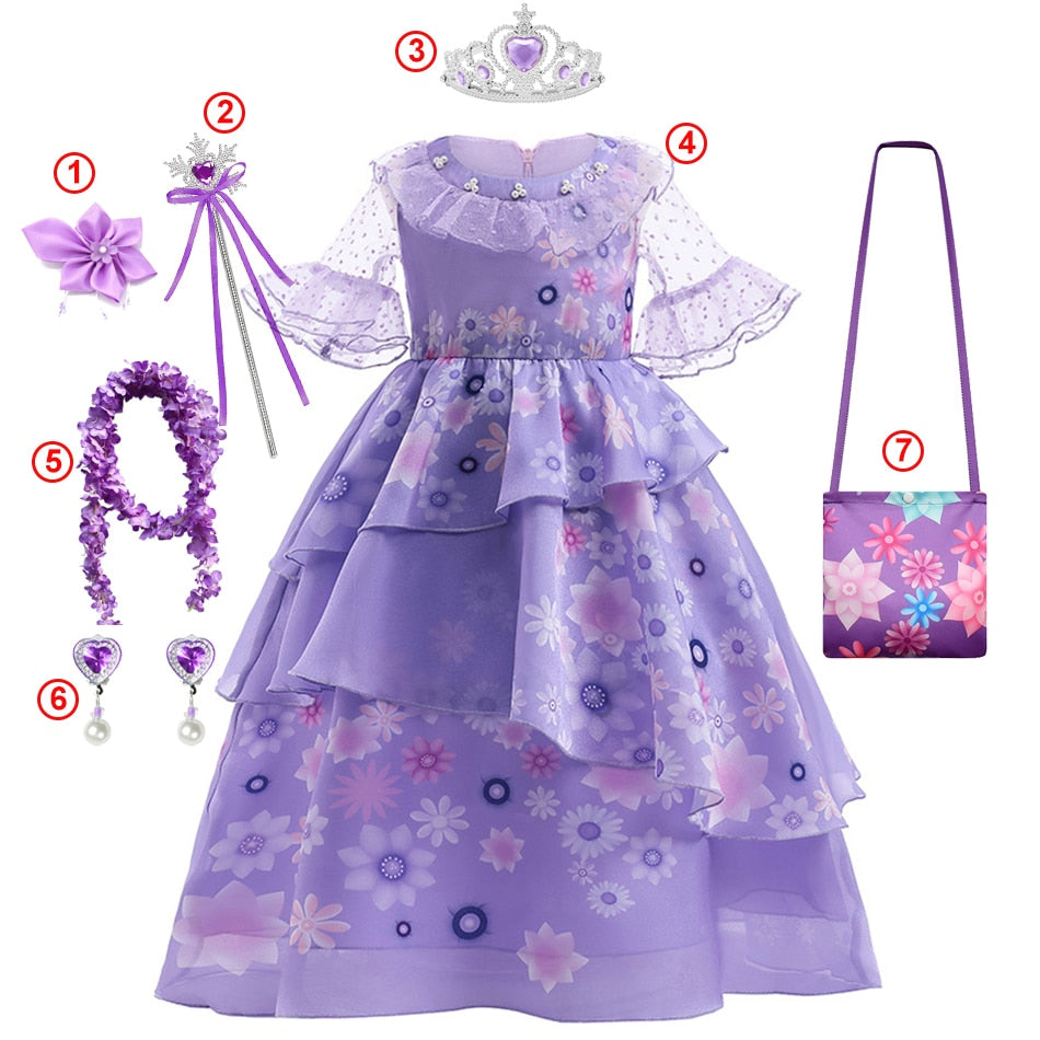 Girls Isabela Madrigal Costume Dress