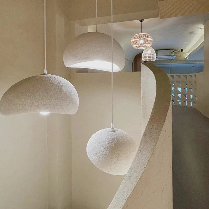 Nordic Wabi Sabi Ceiling Chandelier Modern Dining Table Pendant Lights E27 Home Decor Bedroom Living Room Loft Bar Hanging Lamps