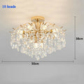 Modern Luxury Crystal Ceiling Chandelier For Living Room Dining Room Bedroom Ceiling Lamp LED Lights Home Appliance AC85-260V