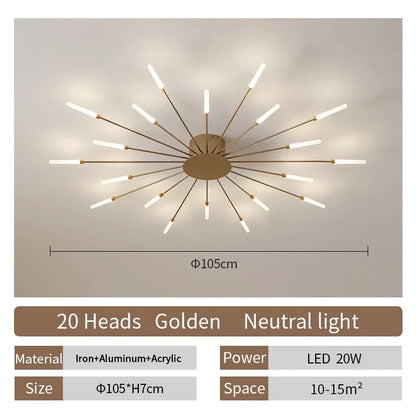 Modern LED Ceiling Lamp Living Room Dining Bedroom Ceiling Chandelier Lights Nordic Design Home Decor Indoor Lighting
