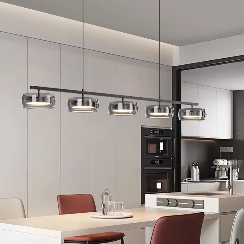Nordic Minimalist Glass Pendant Lights Dimmable Table Dining Room Kitchen Island Ceiling Chandelier Indoor Lighting Fixture