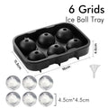 Ice Cube Tray Silicone Ice Ball Freezer Mold Square Ice Cube Maker with Lid 4/6/8 Grids for Whiskey Cocktail Coffee Accessories