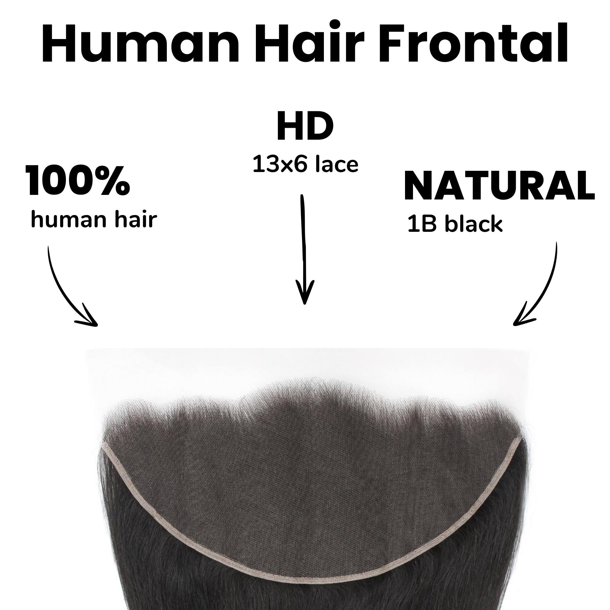 Straight 13x6 HD Lace Human Hair Frontal