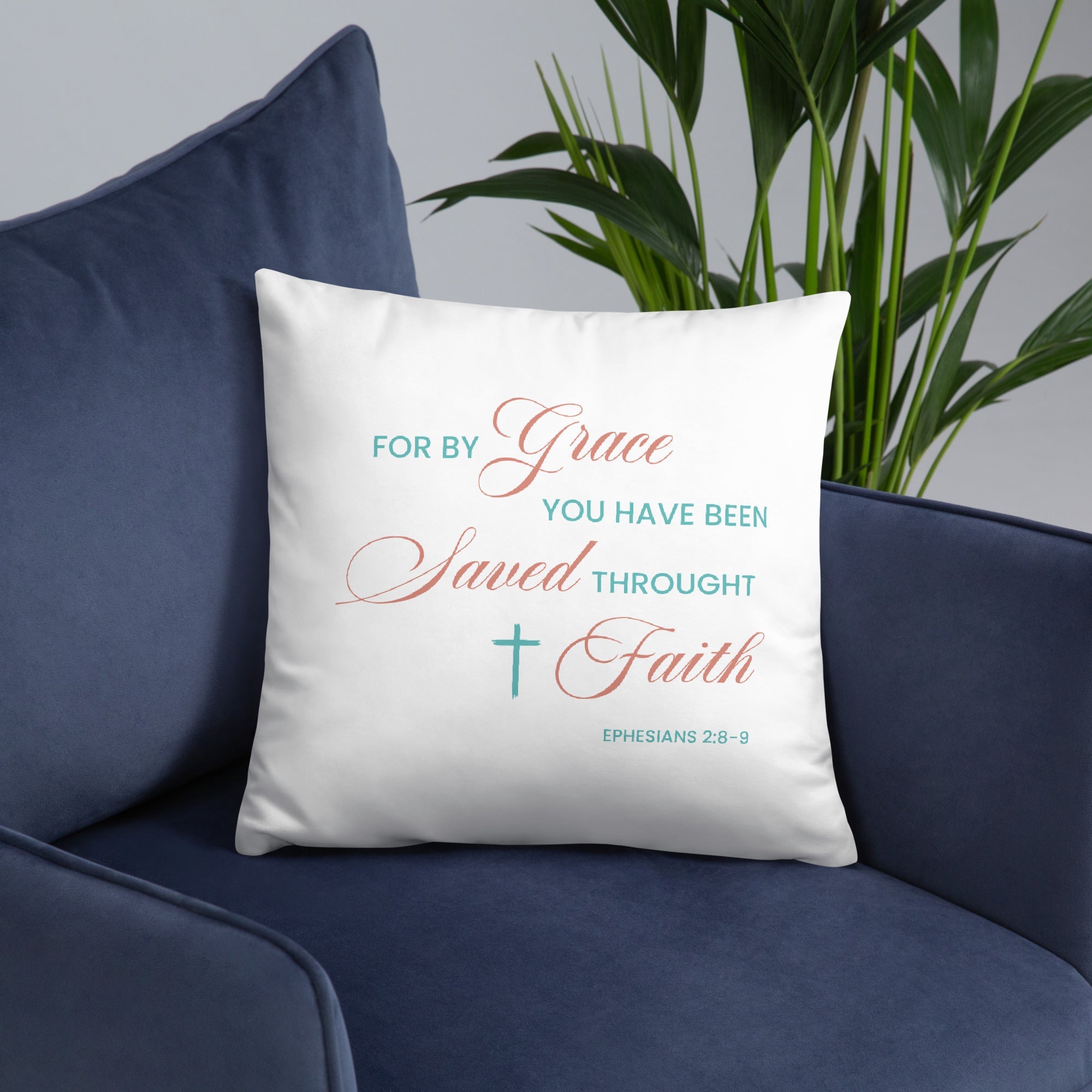 Ephesians 2:8-9 Basic Pillow