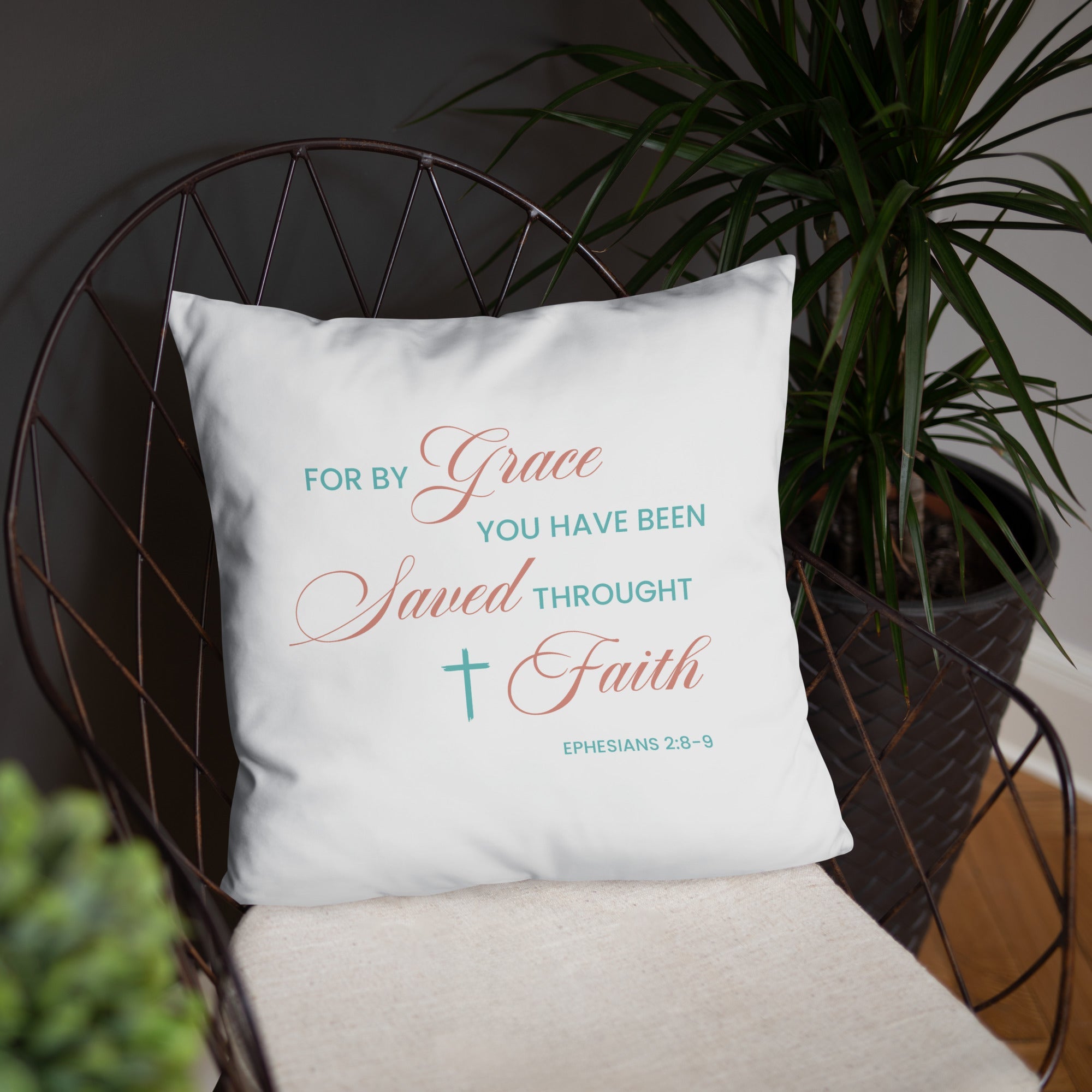 Ephesians 2:8-9 Basic Pillow