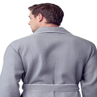 Premium Waffle Piping Robe for Men