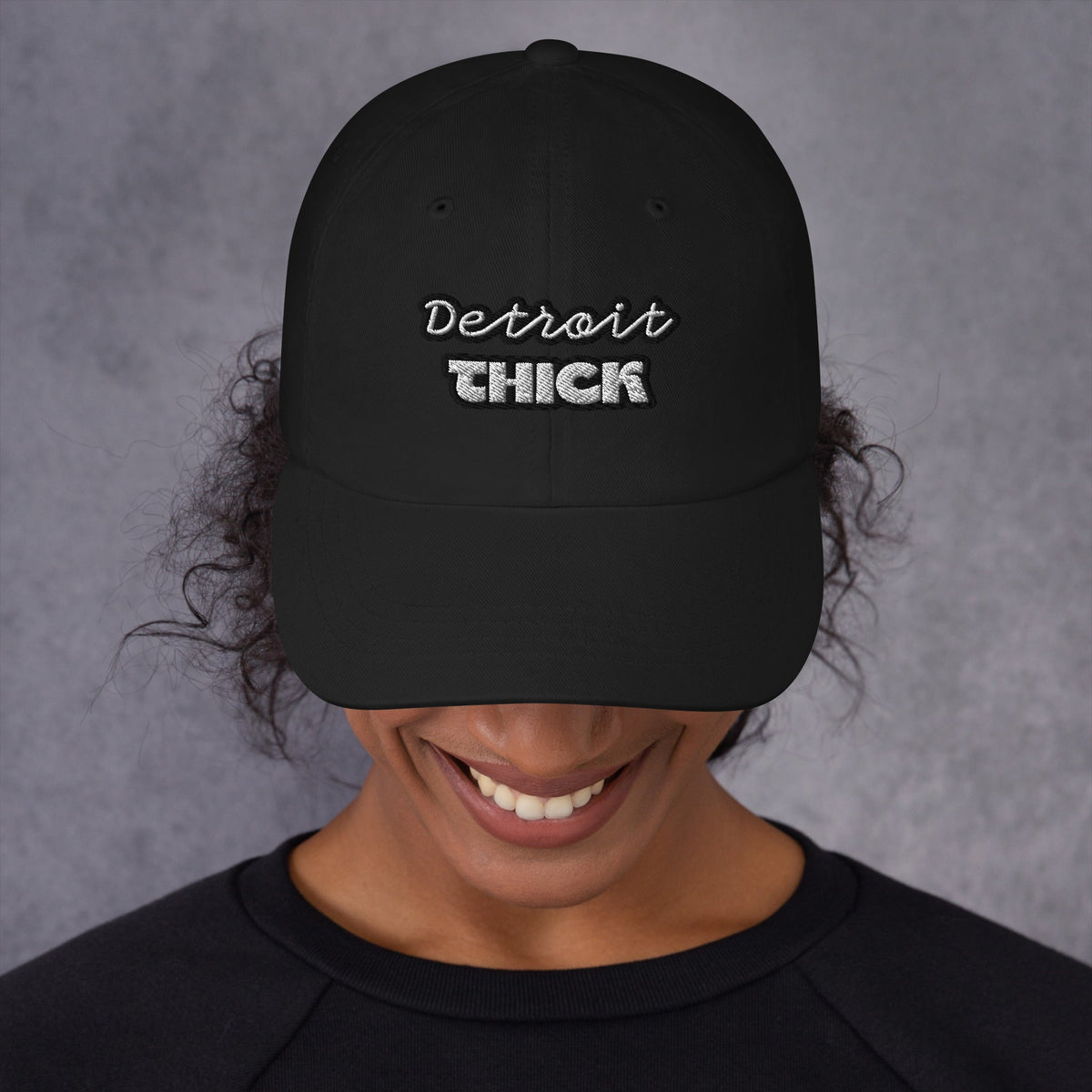 Detroit THICK | embroidered bad hair day mom hat