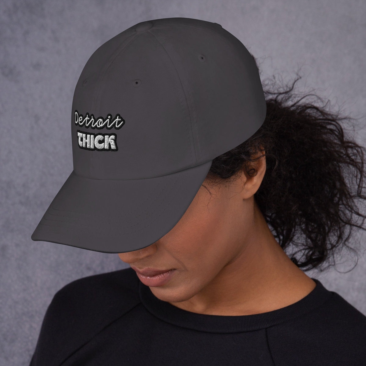 Detroit THICK | embroidered bad hair day mom hat