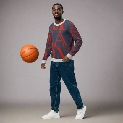 Detroit Pistons Crew Neck Sweater | Knitted Detroit Steady Boomin Apparel