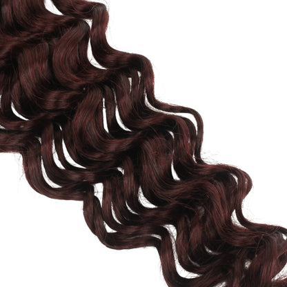 Burgundy Deep Wave Color 99J Bulk 100% Human Braiding Hair