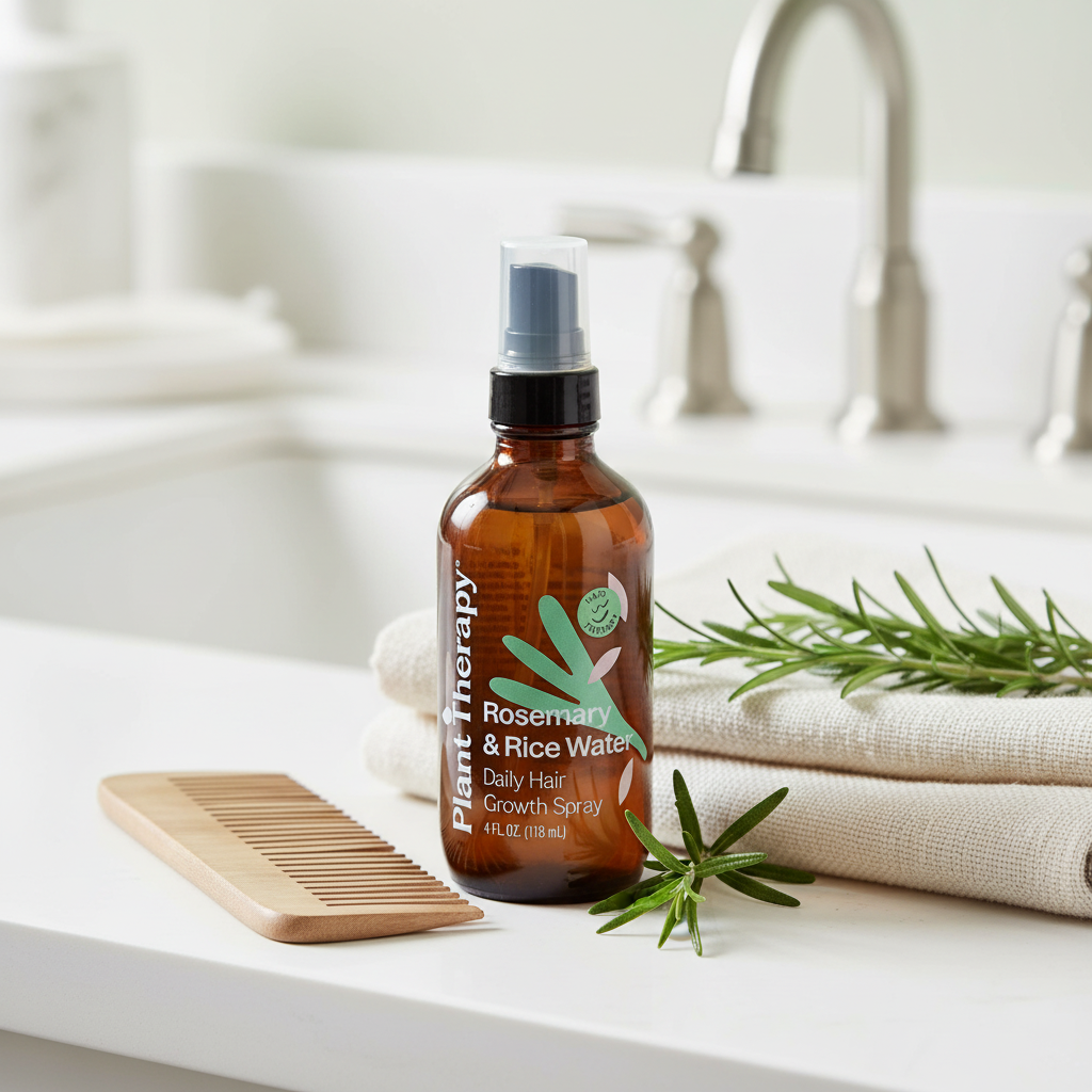 Plant Therapy Rosemary & Rice Water Daily Hair Spray – 4 fl oz (118 mL)