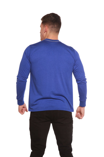 Custom Printed Men's Bamboo Viscose/Organic Cotton Long Sleeve T-Shirt
